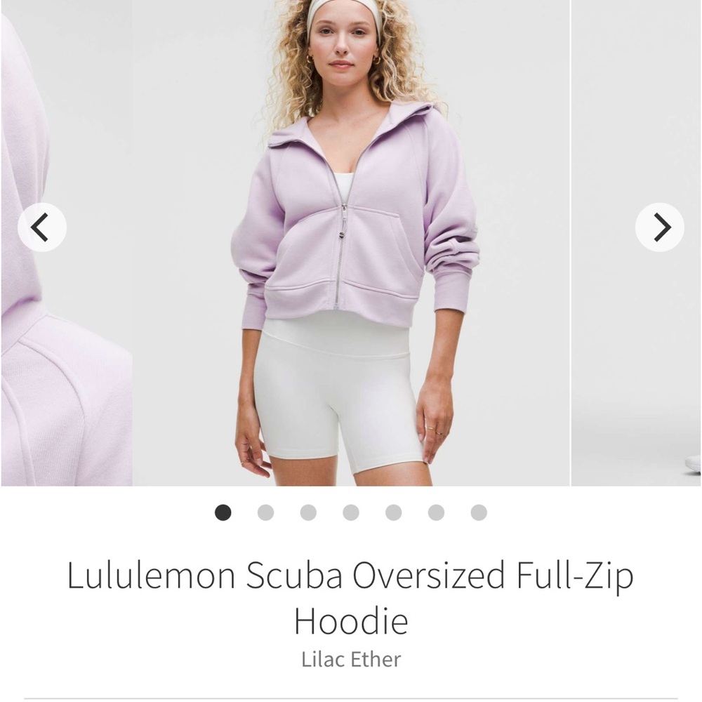 Lululemon Scuba Oversized Full Zip Hoodie Lilac Ether Sz XL/XXL